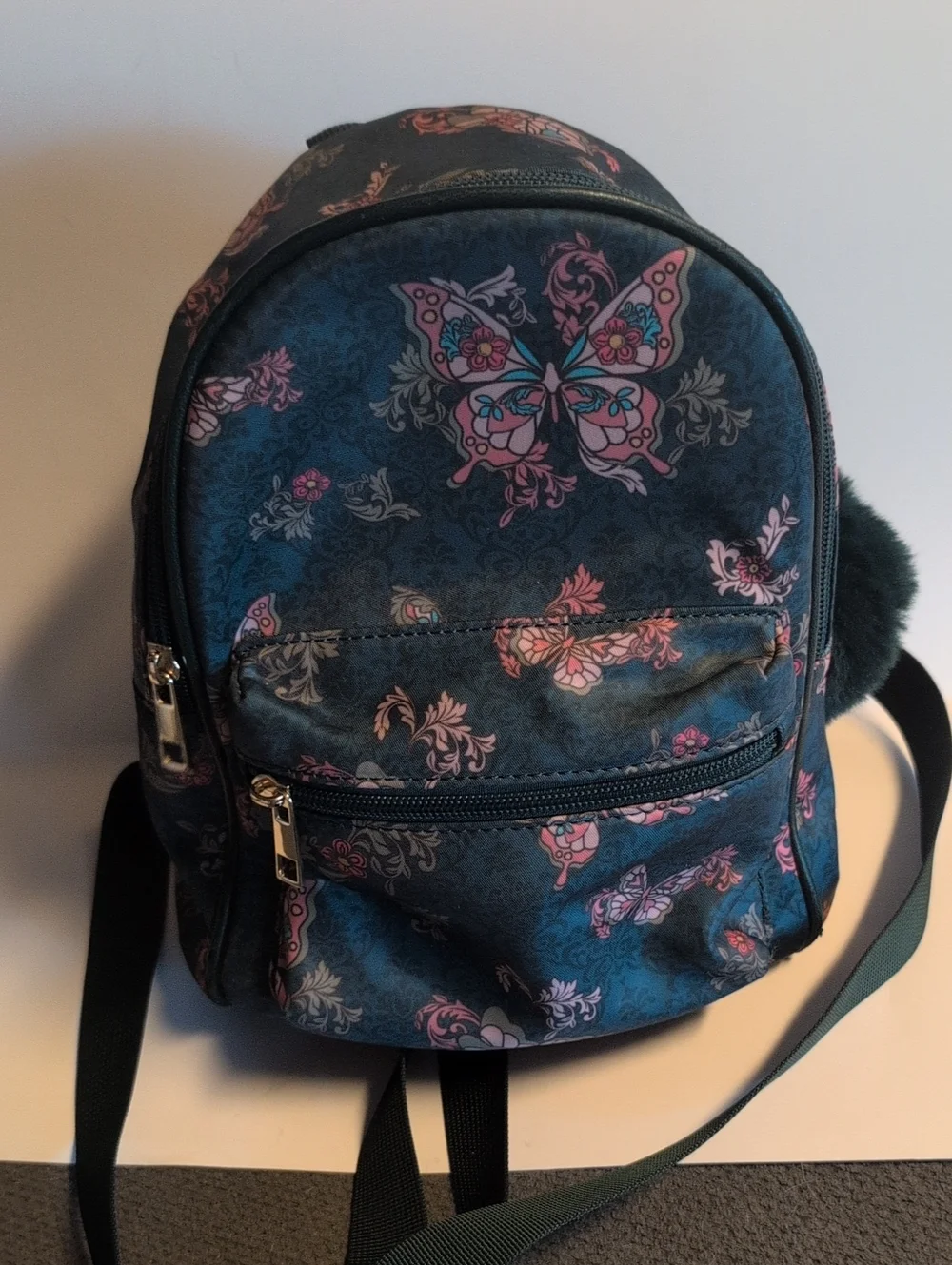 Like Dreams Women's Teal Butterfly Print Mini Backpack